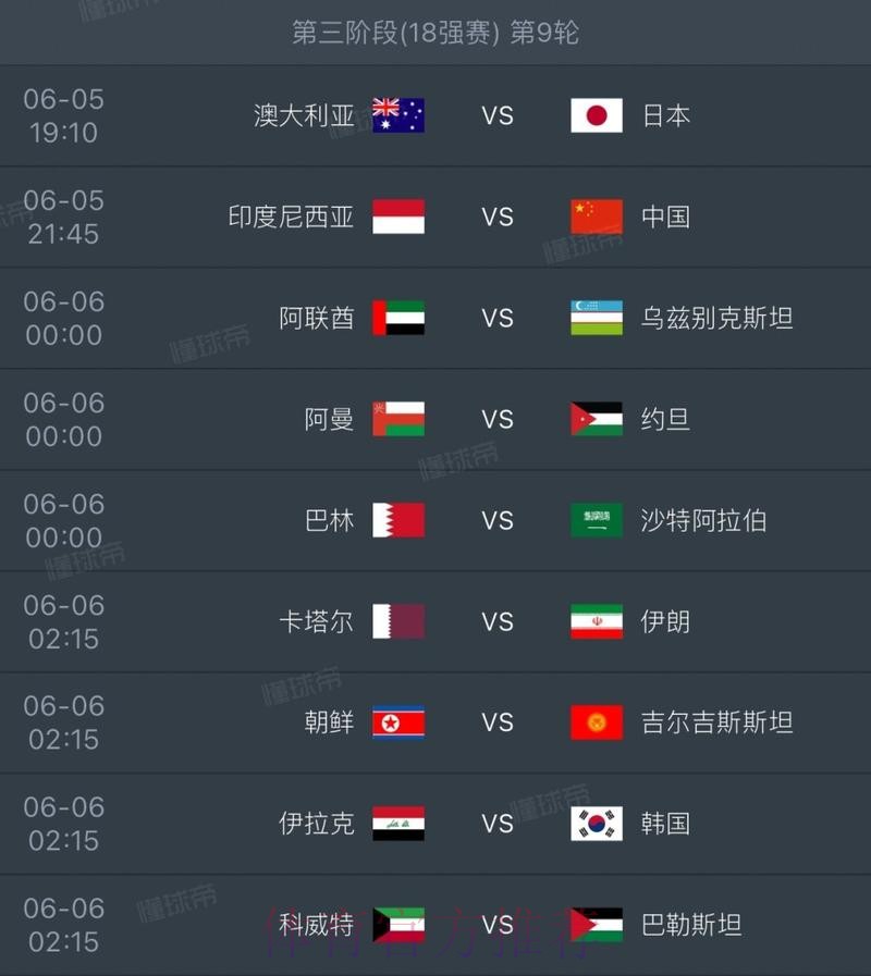 世界杯每日赛程完整版 世界杯每日赛程完整版